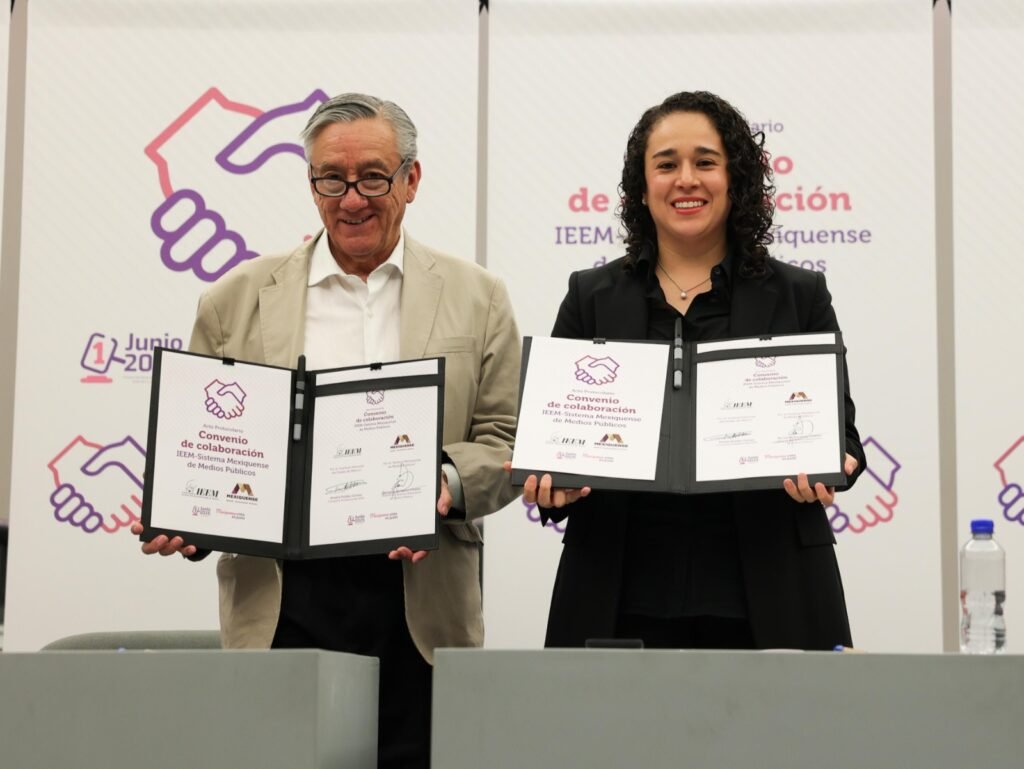 El Instituto Electoral del Estado de México (IEEM) y el Sistema Mexiquense de Medios Públicos (SMMP) firmaron un convenio de colaboración.