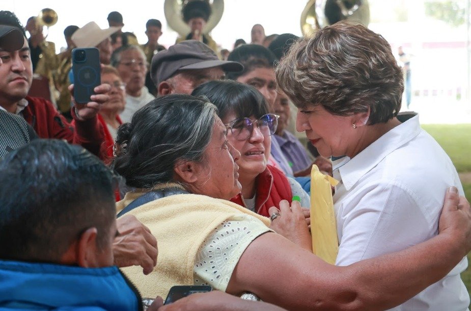 Delfina Gómez, en la zona norte del Edoméx.