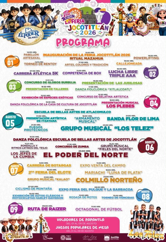 JOCOTITLÁN VIVIRÁ MÚSICA Y TRADICIÓN EN LA FERIA 2026